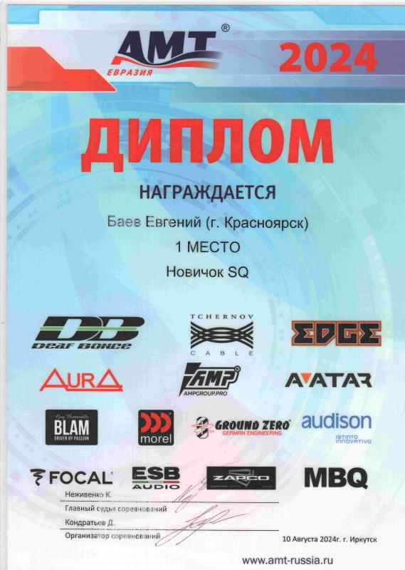 AMT Иркутск Новичок Чемпион Сибири